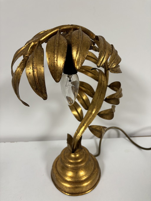 Hollywood Regency gilded table lamp in the style of Hans Kögl, Germany, 1970s