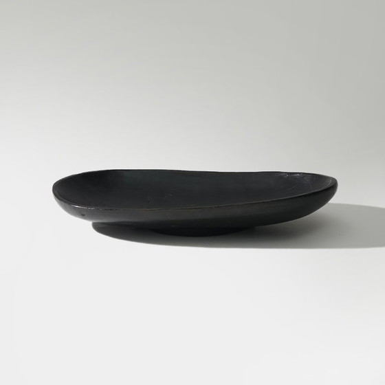 Image 1 of Ciotola in legno nero dalla forma organica, anni '60