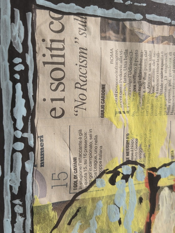 Image 1 of Salvatore Masciullo verf op krant 