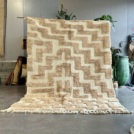 "Abazza" - Tapis marocain moderne tissé à la main