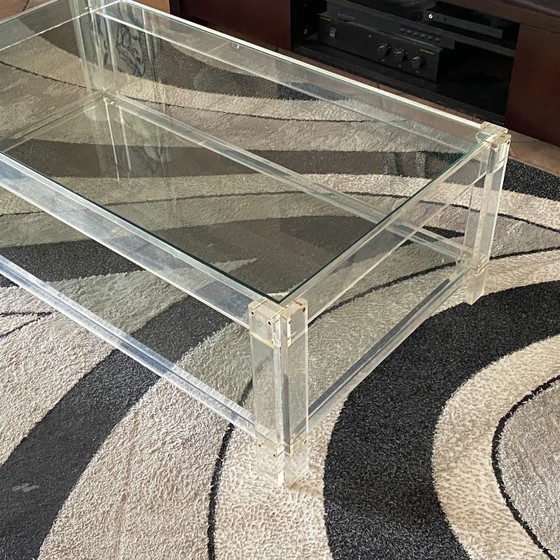 Image 1 of Roche Bobois coffee table. 1980. 126x70. Plexiglas and glass.