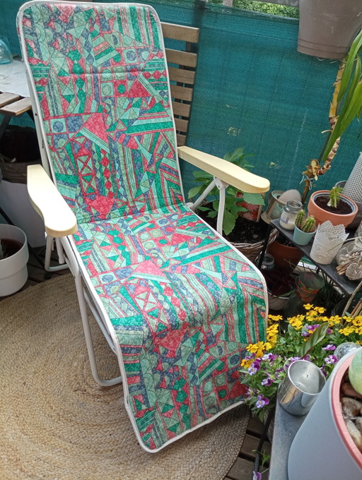 Italian camping chair, deck chair, foldable, like new