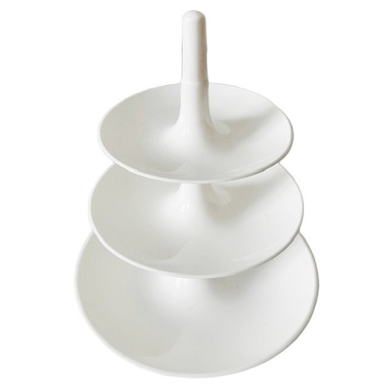 Image 1 of Étagère vintage Koziol Babell : étagère de service empilable blanche des années 1990