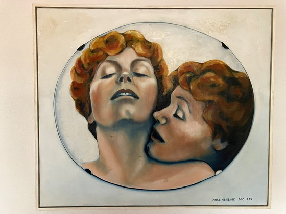 Image 1 of Cuadro de Anke Mensink "Mujeres enamoradas" de 1979