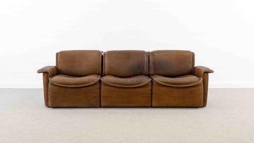 Modular De Sede Sofa DS-12 in Cognac Leather, 70s