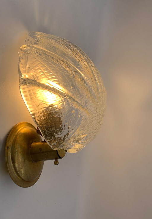 applique singola, lampade da parete di murano attribuita a Seguso