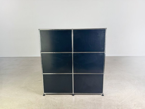 Image 1 of Credenza originale USM Haller 2x3 con cassetti e ripiano, colore nero.