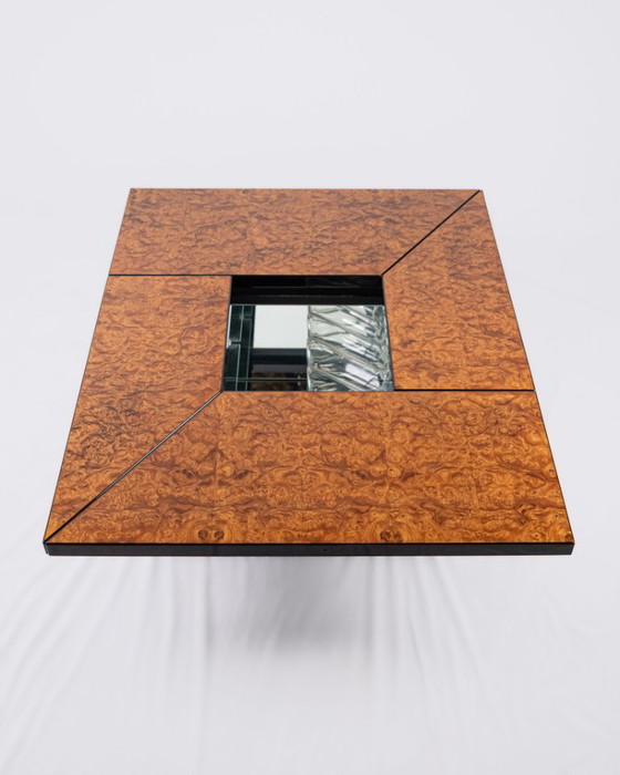 Image 1 of Elm burl salontafel/bar, Paul Michel voor Roche Bobois, Frankrijk, jaren 80