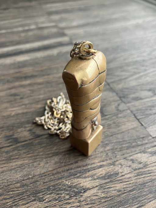 Micro Davidoff Necklace / Statue Of Miguel Berrocal