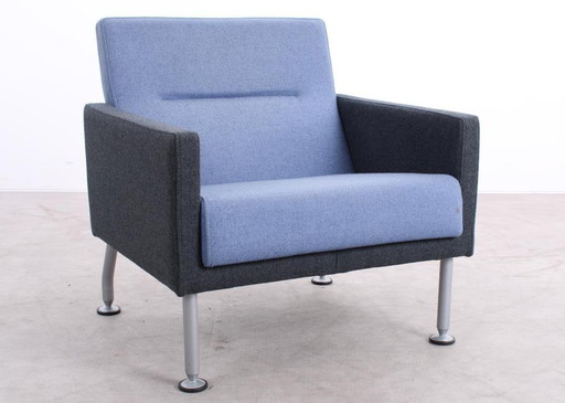 Coalesse Sidewalk High Back Armchair Blue