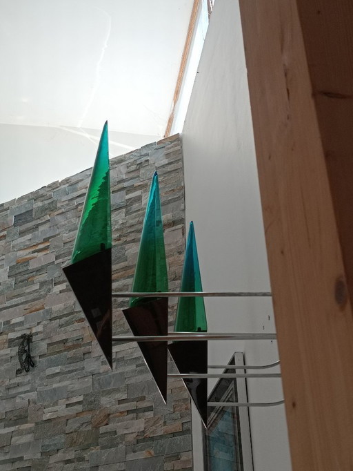 Belangrijke wandlamp van G. De Majo voor De Majo Illuminazione jaren 70