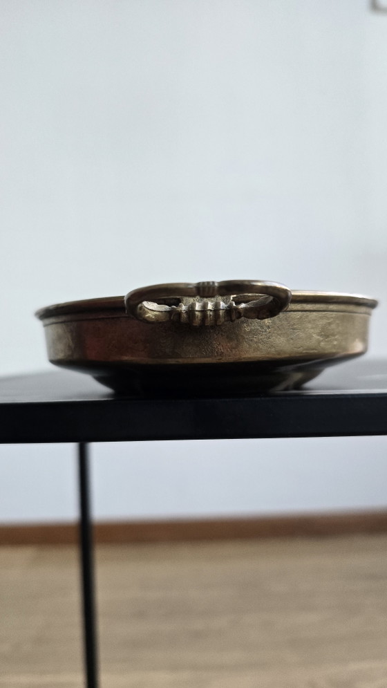 Vintage Solid Brass Studio Bowl – Signed Artisan Piece (1950s–1970s) (photo 15 of 15)