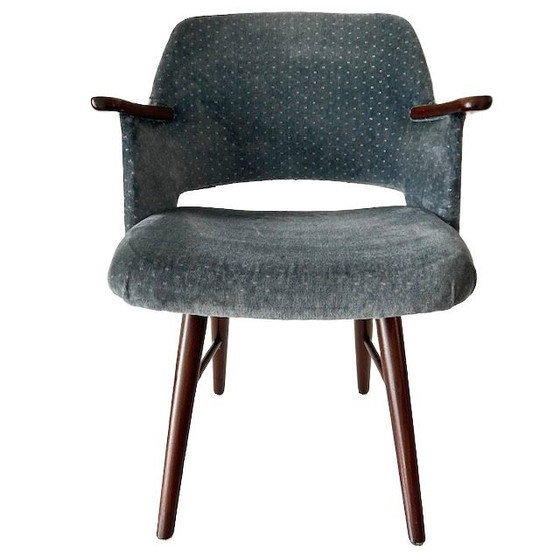 Image 1 of Set di sedie vintage FT30 di metà secolo, poltrone Pastoe grigio-blu anni '60