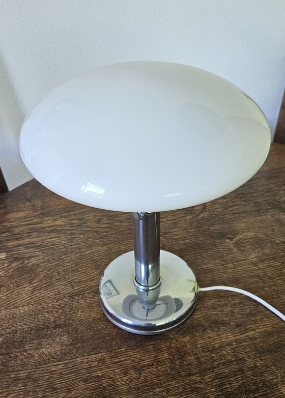 Image 1 of Bauhaus table lamp with opal glass shade
