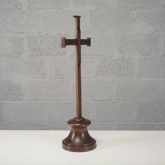 Antica croce intarsiata a filetto del primo XIX secolo – Oggetti decorativi (photo 2 of 11)