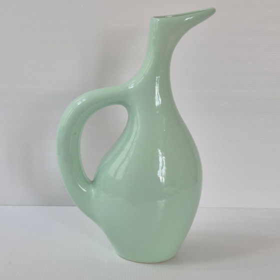 Image 1 of BELANGRIJKE VAAS UIT DE JAREN 60, KANVORMIG, RICARD KERAMIEK, CELADON KLEUR, JAREN 60