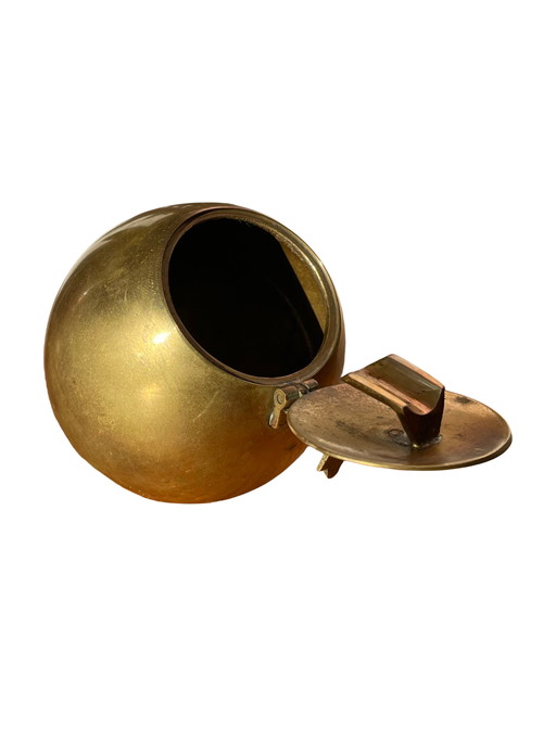 Cendrier vintage italien en laiton en forme de pomme