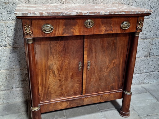 Penant Cabinet With Marble Top 19th Century