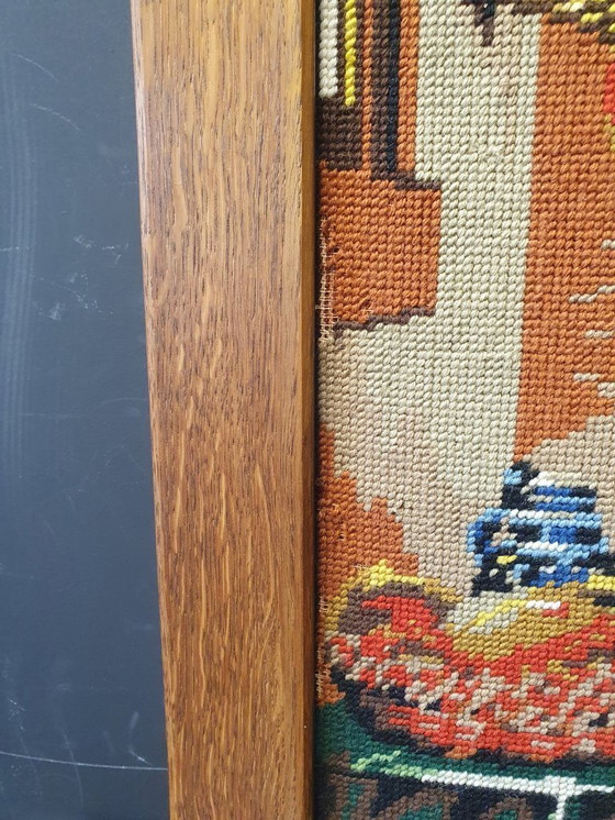 Image 1 of 2233 Vintage embroidery The Milkmaid by Vermeer