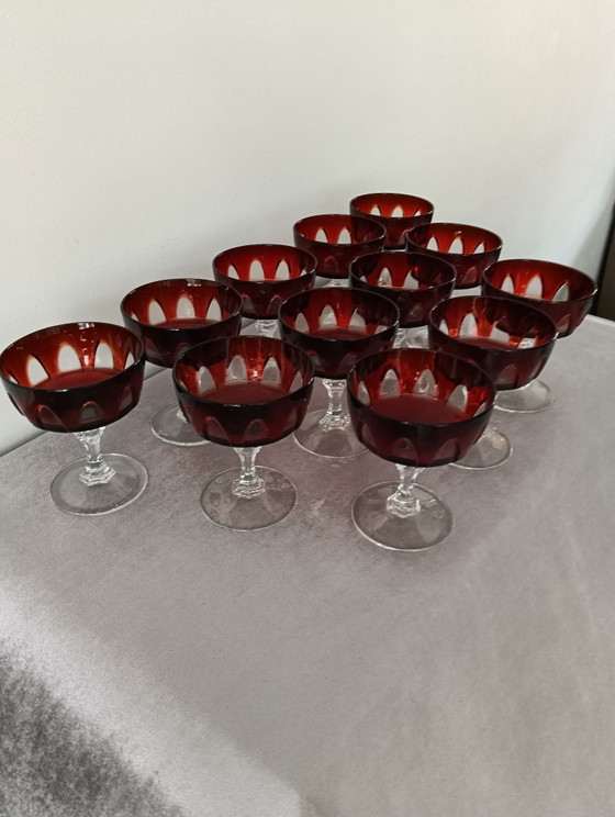 Cristal d'Argues 12 Coppe Rosse da Dessert Champagne – Bicchieri e caraffe, Cristallo (photo 3 of 7)
