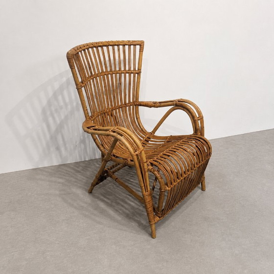Poltrona vintage in rattan naturale degli anni '70 – Poltrone (photo 7 of 7)