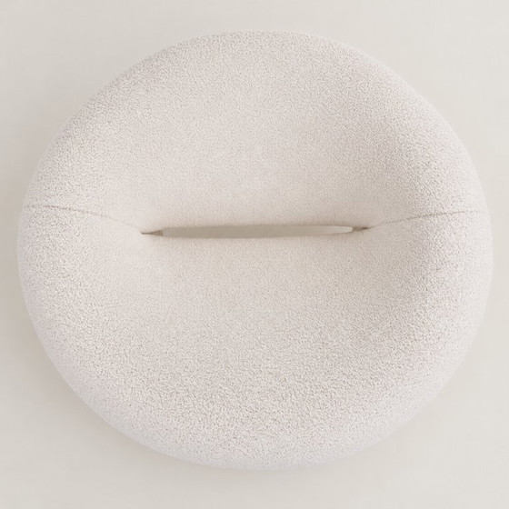 OLIVIER MOURGUE, Poltrone e poggiapiedi Montréal, Airborne Ed., 1967, Tessile, Crema, Organic Modern (foto 13 di 15)
