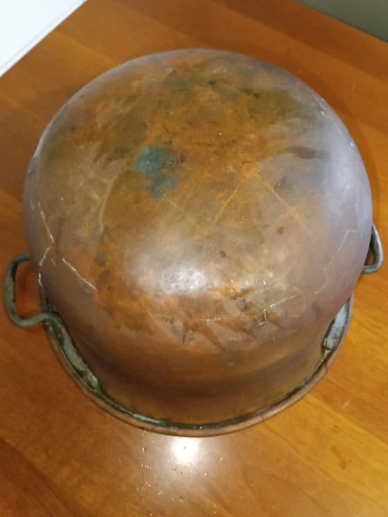 Image 1 of Antique Solid Copper Boiler, early 20th century.