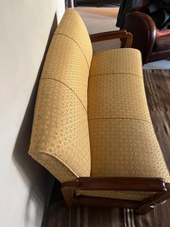 Image 1 of 3 zitsbankje antiek opnieuw bekleed uit Antwerpen