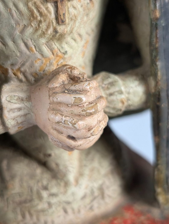 Image 1 of Polychrome Terracotta Mater Dolorosa Sculpture, 18th Century