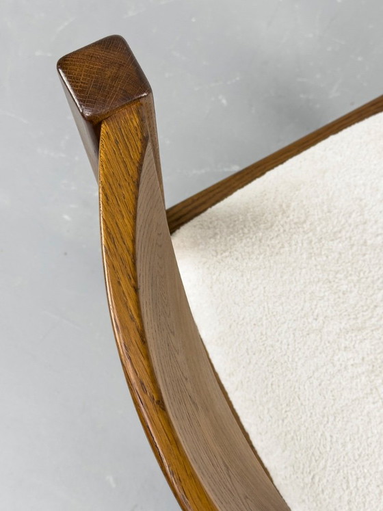 Image 1 of Brutalist Smoked Oak Dining Chairs, 1970s Set of 6