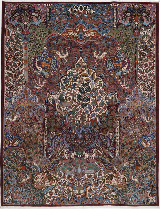 Tapis persan original noué à la main Kashmar Fein Paradise Design 395 x 296 cm Top condition