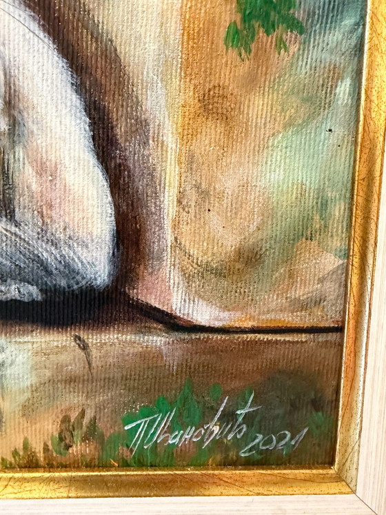 Acrylbild Die Katze, Gemälde & Zeichnungen, Andere, Mehrfarbig (Foto 3 von 5)