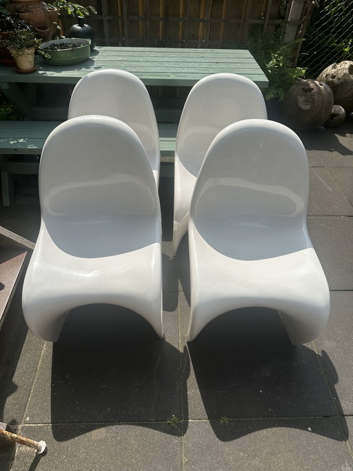 Set van vier vintage Verner Panton S Chairs