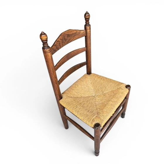 3 x Antique Provincial Ladderback Child's Chairs / Rush Seat / 1930s – Dining chairs (photo 18 of 18)