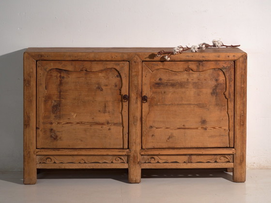 Antique tall sideboard with two doors (c.1920) – High Boards, Wood (photo 27 of 33)
