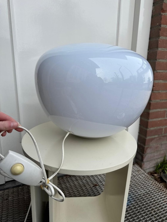 Image 1 of Lampada da terra vintage Ikea Jonisk Design Carl Ojerstam bianca 'Bubble Dimmer Orb