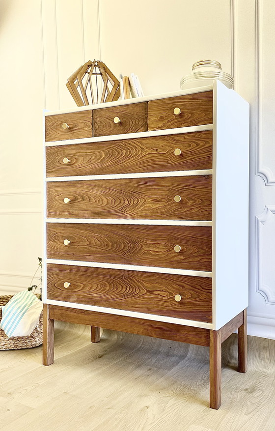 Image 1 of Cassettiera vintage in legno – stile scandinavo – in ottime condizioni