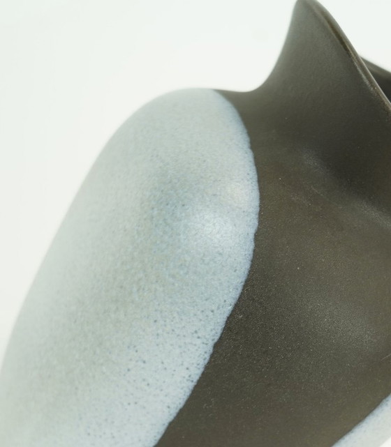 Image 1 of german mid century vase by majolika karlsruhe, two-tone decoration, fridegart glatzle, 1950s, model no. 6053