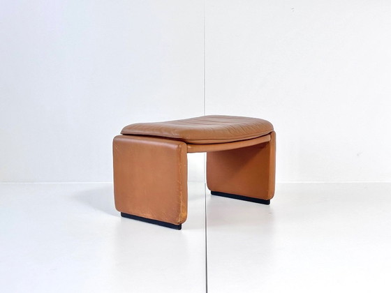 De Sede DS-50 Footstool, Cognac Leather, Swiss Vintage Design, Footstools & poufs, Brown (photo 4 of 9)