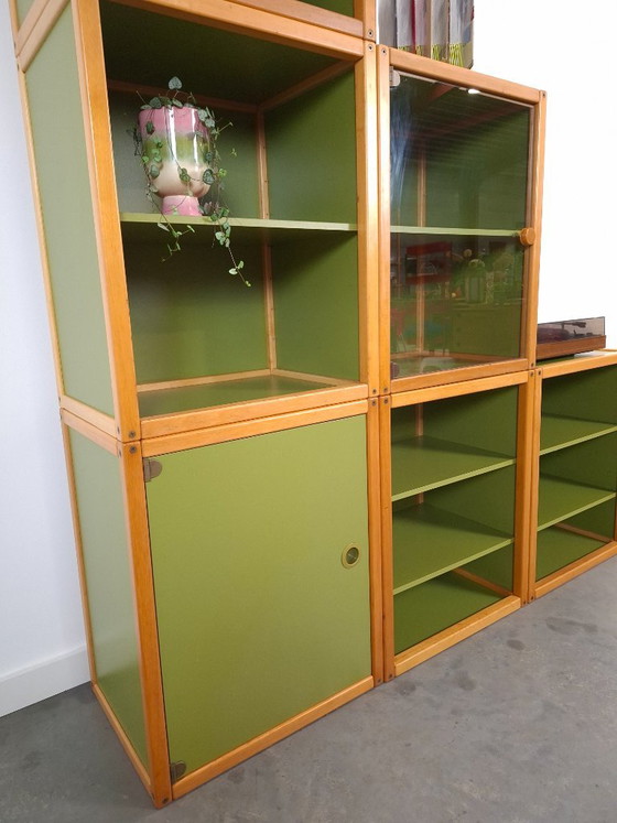 Design Flötotto Profilsystem Mobile modulare – 6 parti – Faggio verde, mobile LP, mobile 3 – Credenze alte (photo 6 of 24)
