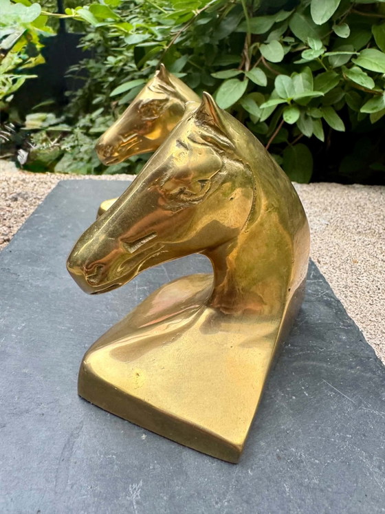 Pair of Art Deco brass horse bookends – Decorative Objects (photo 6 of 7)