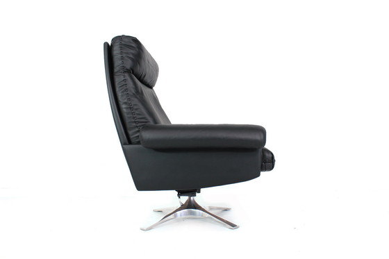 Image 1 of as new ! de Sede DS-31 1st Series Lounge Chair Fauteuil, cuir et aluminium Base rocking Mechanism, fully restored ! LP 7005,- € 