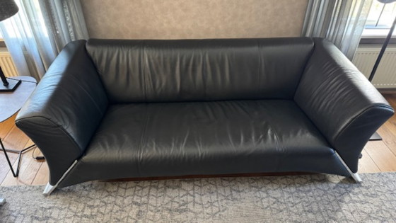 Image 1 of Vendo set di divani Rolf Benz modello 322 (3 e 2,5 posti) in pelle nera.