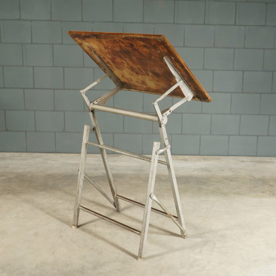 Table à dessin industrielle vintage / Table d'architecte – Années 1950 – Objets déco, Metal (photo 8 of 18)