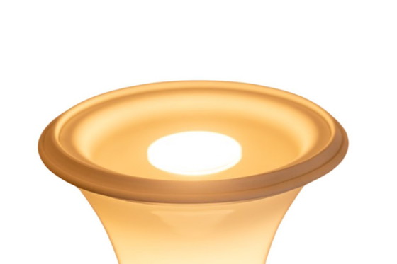 Image 1 of Enrico Tronconi Stehleuchte 'Bambus', aus weißem Opalglas.  70er Jahre.