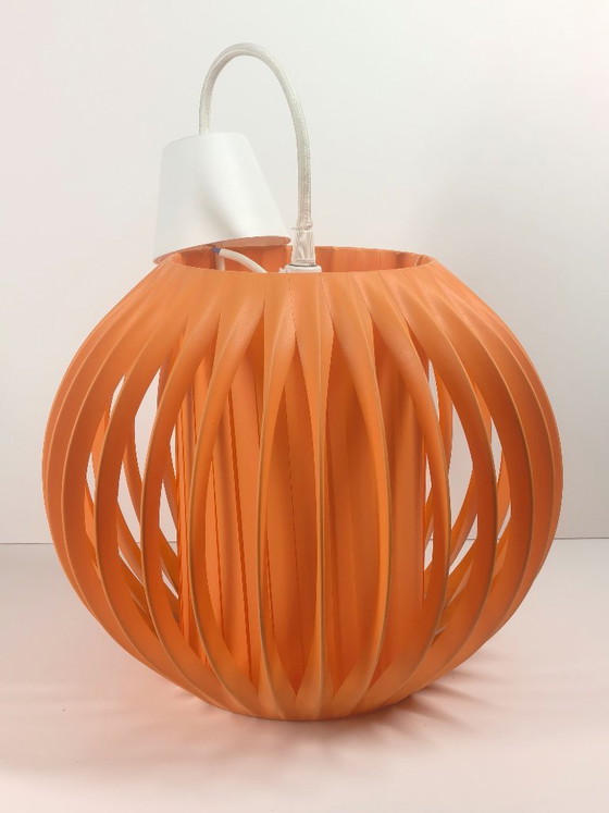Vintage Hanglamp - Nederlands Design - Oranje - Space Age (photo 3 of 8)