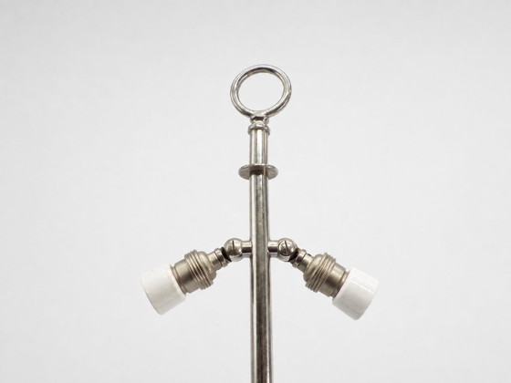 Corn Cob Lamp Base by Maison Charles in Silvered and Gilded Bronze, France, 1970 – Table lamps (photo 6 of 7)