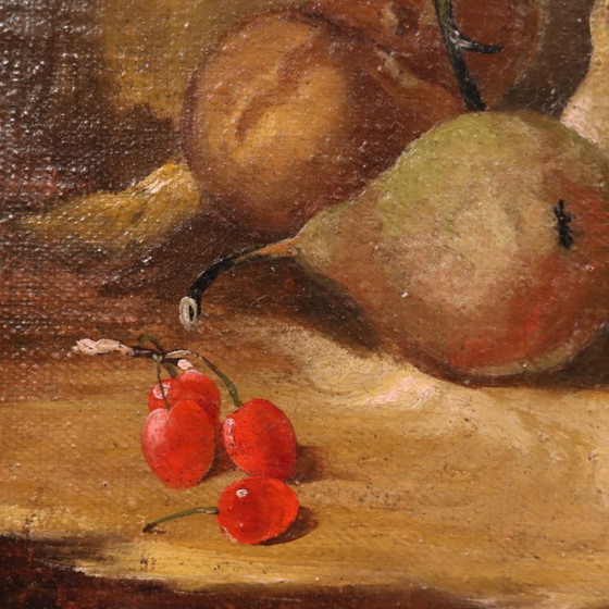 Image 1 of Pair of Still Life Paintings with Fruit