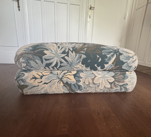 Pouf in 2 banden / tapisserie stof