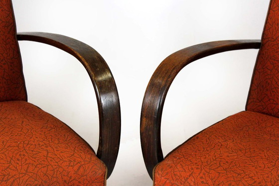 Image 1 of Fauteuils tchèques en bois courbé par Jindřich Halabala pour Up Závody, 1950s, Set de 2